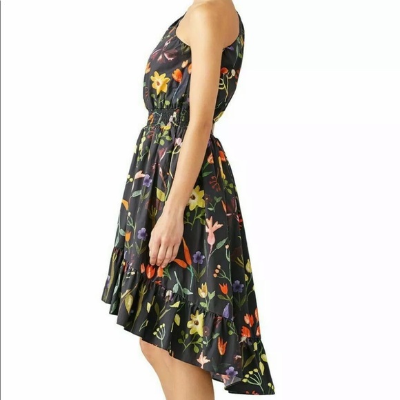 Slate & Willow Black Floral One-Shoulder Dress - Picture 4 of 10
